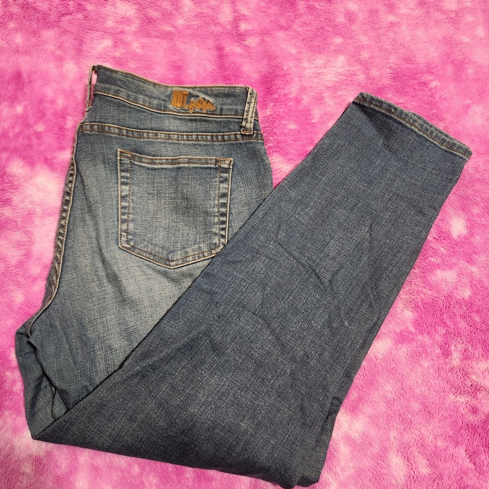 Kut From The Kloth Jeans Women's 10 Mid Rise Straight‎ Leg Distressed Blue